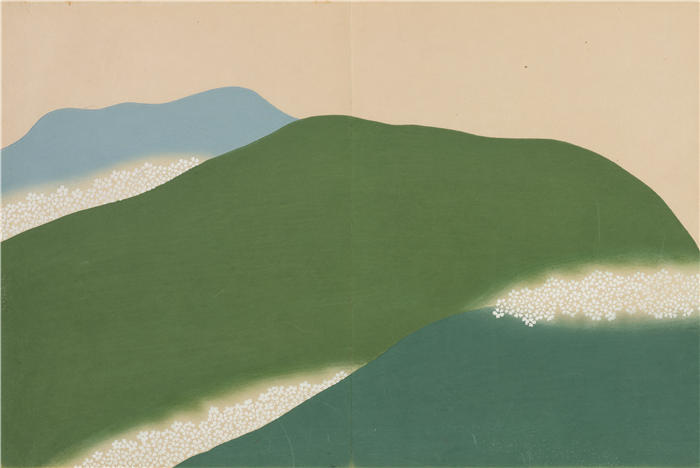 神坂雪佳(Kamisaka Sekka,日本画家)高清作品-《吉野 (Yoshino) (1909-1910)》
