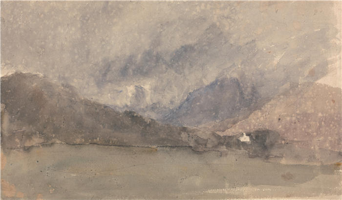 大卫·考克斯(David Cox,英国画家)高清作品-《Capel Curig,威尔士卡那封郡(1840 年代)》