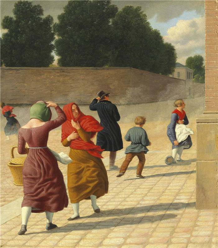 克里斯托弗·威廉·埃克斯伯格（Christoffer Wilhelm Eckersberg，丹麦画家）高清作品-一场风暴 (1845)