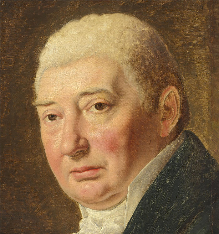 克里斯托弗·威廉·埃克斯伯格（Christoffer Wilhelm Eckersberg，丹麦画家）高清作品-研究 til portræt af købmand Schmidt (1818)