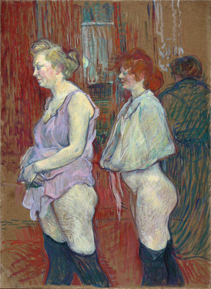 亨利·德·图卢兹-劳特累克(Henri de Toulouse-Lautrec,法国画家)高清作品-《红磨坊街 (1894_1894)》