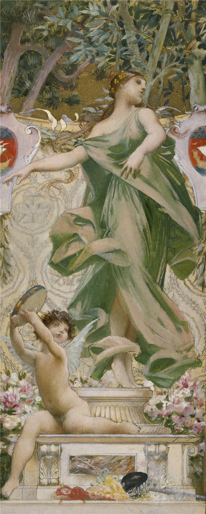 卢克-奥利维尔·默森（Luc-Olivier Merson，法国画家 ）高清作品-《舞蹈 (1889)》