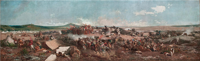 马里亚诺·福图尼·马萨尔（Mariano Fortuny Marsal，西班牙画家）高清作品-《得土安战役 (1862 - 1864)》