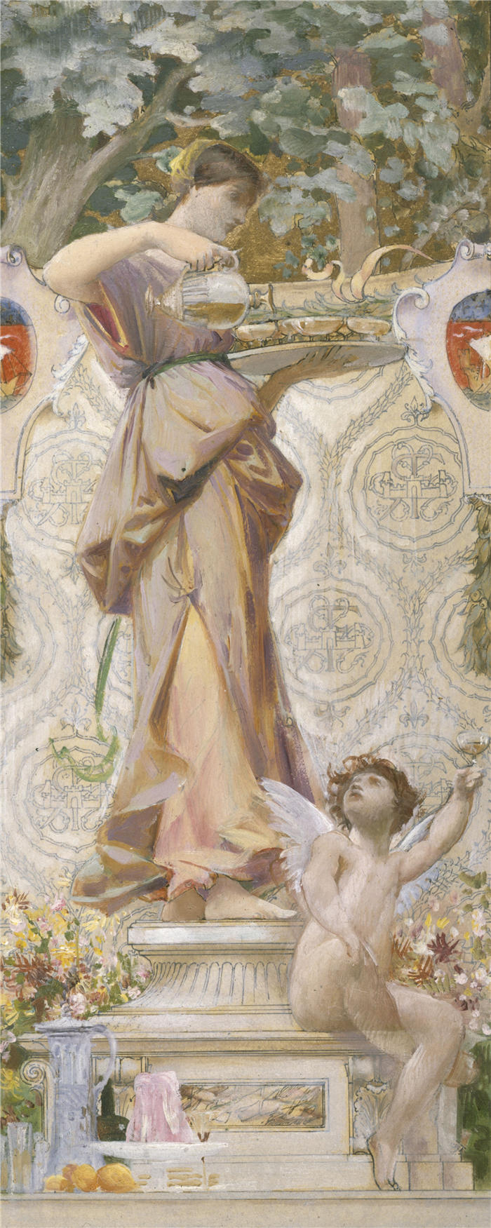 卢克-奥利维尔·默森（Luc-Olivier Merson，法国画家 ）高清作品-《茶点 (1889)》