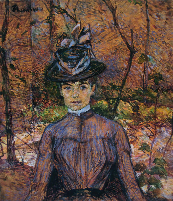 亨利·德·图卢兹-劳特累克（Henri de Toulouse-Lautrec,法国画家）高清作品-《苏珊娜·瓦拉东的肖像（1885 年）》