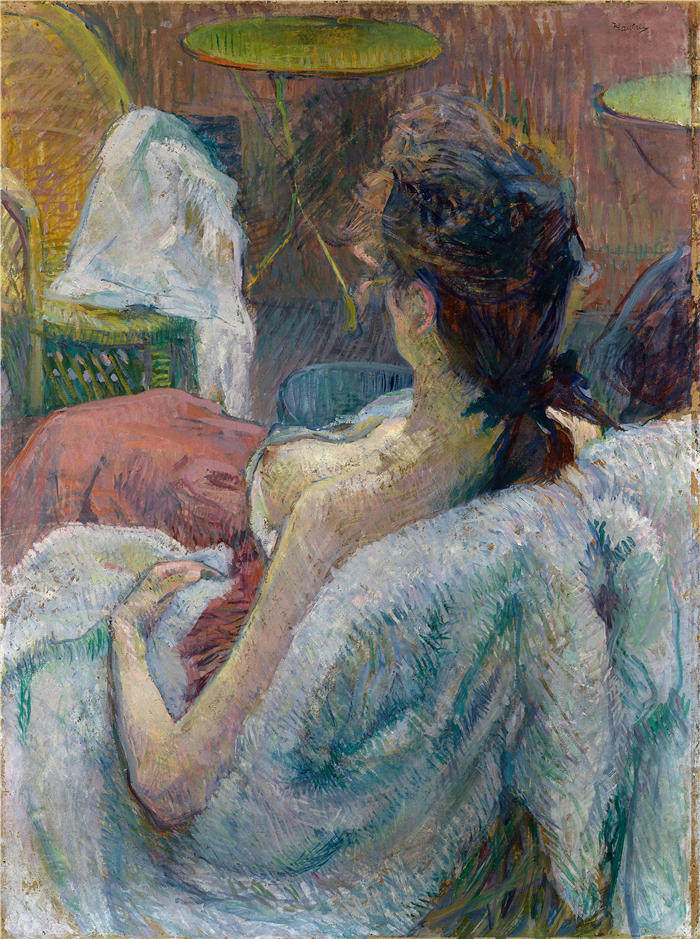 亨利·德·图卢兹-劳特累克（Henri de Toulouse-Lautrec,法国画家）高清作品-《模特休息（1889）》