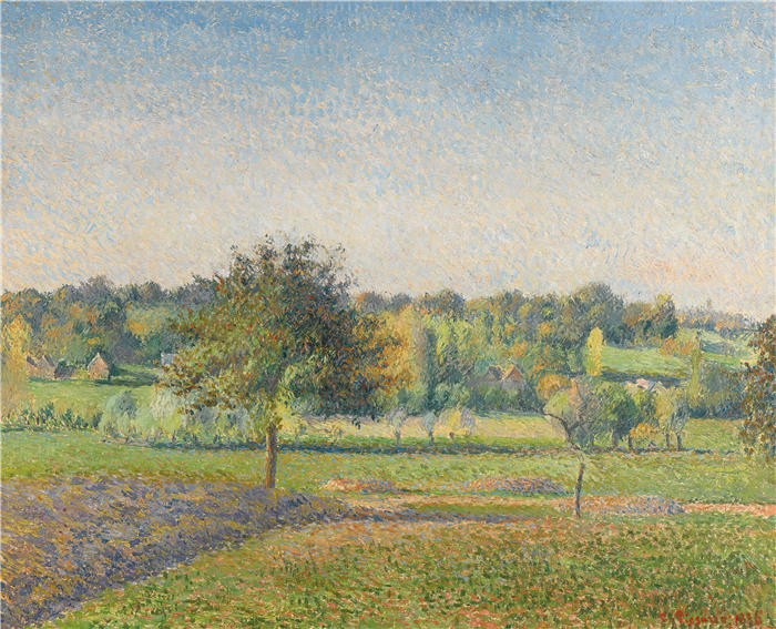 卡米尔·毕沙罗(Camille Pissarro,法国画家)高清作品-《草原海拉格尼(186)》