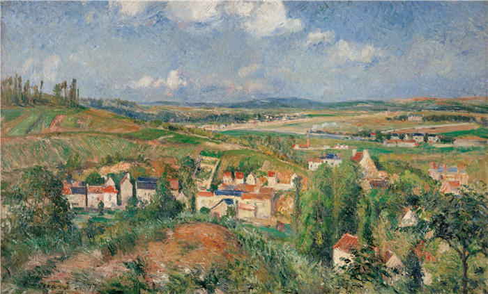 卡米尔·毕沙罗(Camille Pissarro,法国画家)高清作品-《L'hermitage En Été,蓬图瓦兹 (1877)》