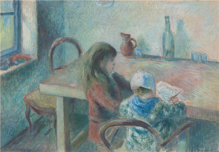 卡米尔·毕沙罗(Camille Pissarro,法国画家)高清作品-《孩子们 (1880)》