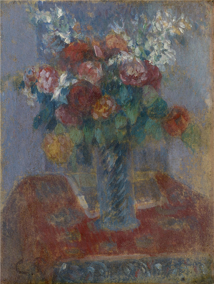 卡米尔·毕沙罗（Camille Pissarro，法国画家）高清作品-《花束 (1900)》