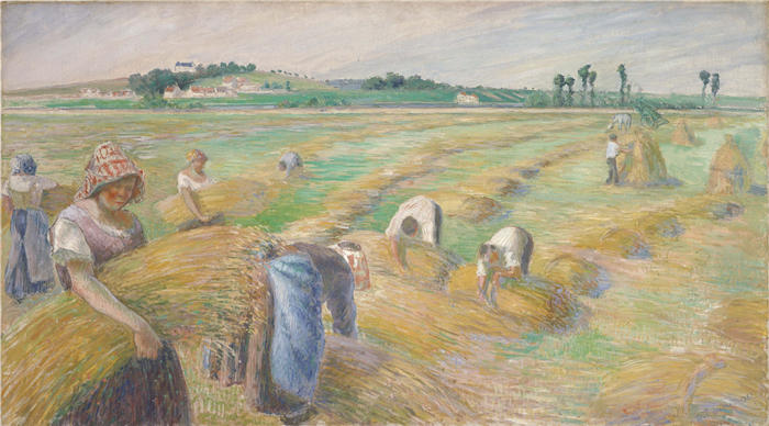 卡米尔·毕沙罗（Camille Pissarro，法国画家）高清作品-《丰收》