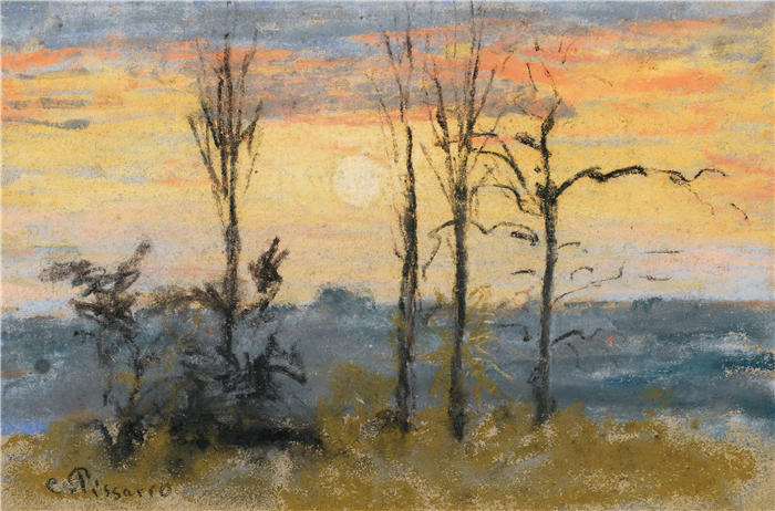 卡米尔·毕沙罗(Camille Pissarro,法国画家)高清作品-《太阳》