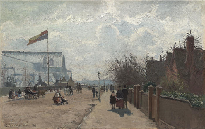 卡米尔·毕沙罗（Camille Pissarro，法国画家）高清作品-《水晶宫 (1871)》