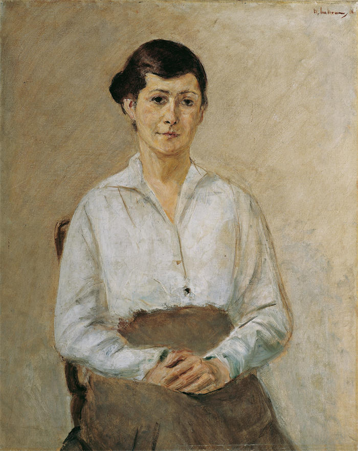 马克斯·利伯曼（Max Liebermann，德国画家）高清作品下载-《Käthe Liebermann–艺术家的女儿（1916年）》