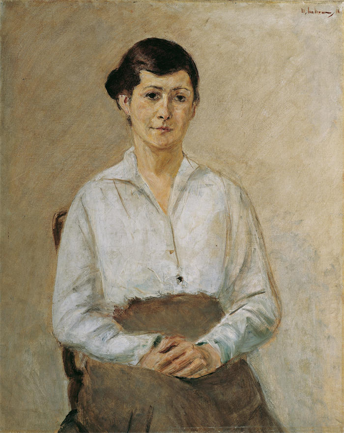 马克斯·利伯曼(Max Liebermann,德国画家)高清作品下载-《Käthe Liebermann–艺术家的女儿(1916年)》