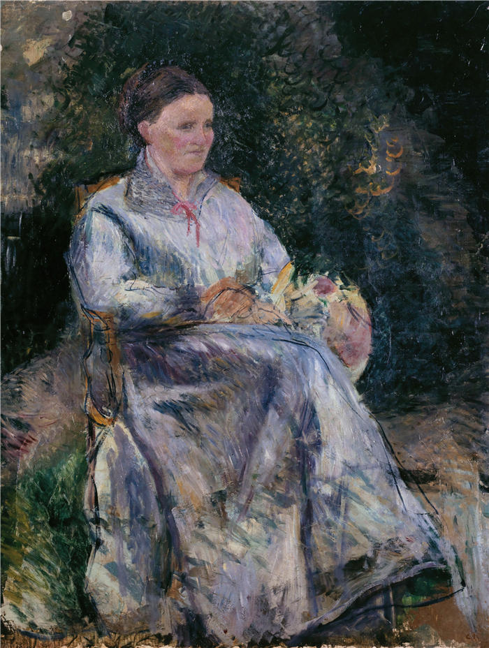 卡米尔·毕沙罗（Camille Pissarro，法国画家）高清作品-《朱莉·比沙罗·奥贾丁（1874）》