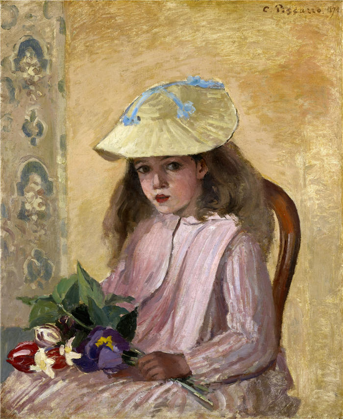 卡米尔·毕沙罗（Camille Pissarro，法国画家）高清作品-《艺术家女儿的肖像（1872 年）》