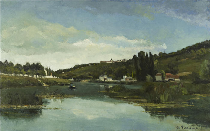 卡米尔·毕沙罗(Camille Pissarro,法国画家)高清作品-《切尼维尔的马恩》