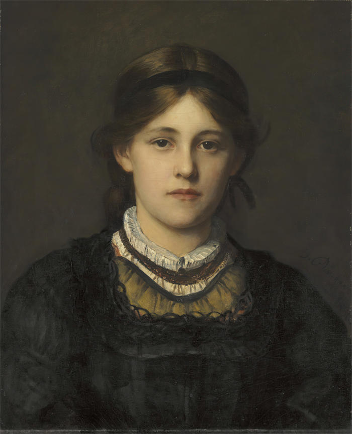 弗朗茨·冯·德弗雷格(Franz von Defregger,奥地利画家)高清作品-《蒂罗尔的美丽 (1880)》