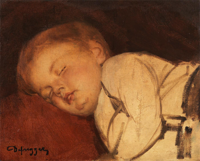 弗朗茨·冯·德弗雷格（Franz von Defregger，奥地利画家）高清作品-《罗伯特 (1877)》