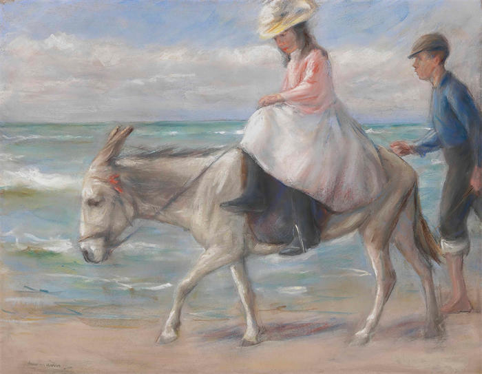 马克斯·利伯曼(Max Liebermann,德国画家)高清作品下载-《善良的,奥夫·艾纳姆·埃塞尔·雷滕德 (1901)》