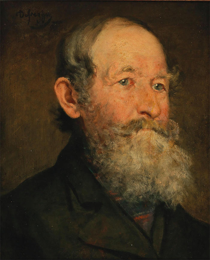 弗朗茨·冯·德弗雷格（Franz von Defregger，奥地利画家）高清作品-《人像 (1890)》