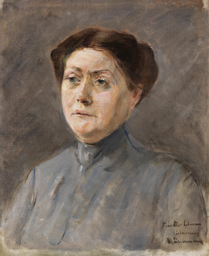 马克斯·利伯曼（Max Liebermann，德国画家）高清作品下载-《女演员埃尔斯·莱曼 (Else Lehmann) 的肖像 (1916)》