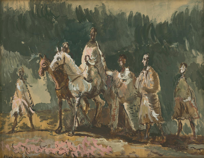 赛普里安·马耶尼克（Cyprián Majerník,斯洛伐克画家）高清作品-《梦游者 (1942)》