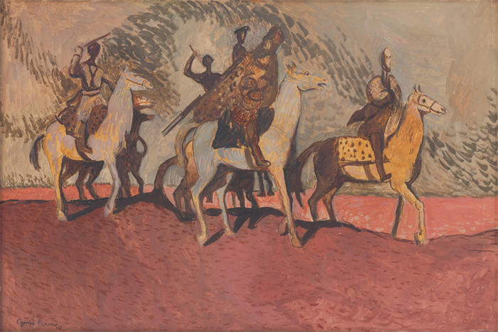 赛普里安·马耶尼克（Cyprián Majerník,斯洛伐克画家）高清作品-《粉红沙 (1938)》
