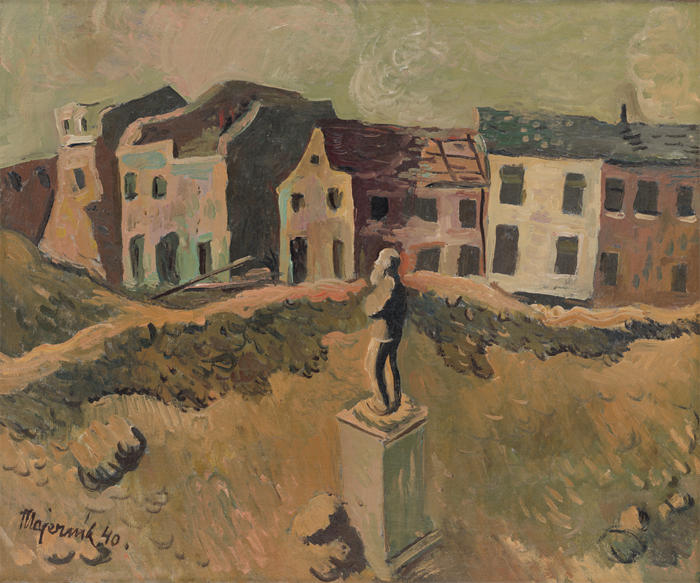 赛普里安·马耶尼克(Cyprián Majerník,斯洛伐克画家)高清作品-《纪念碑(名人纪念碑)(1940)》