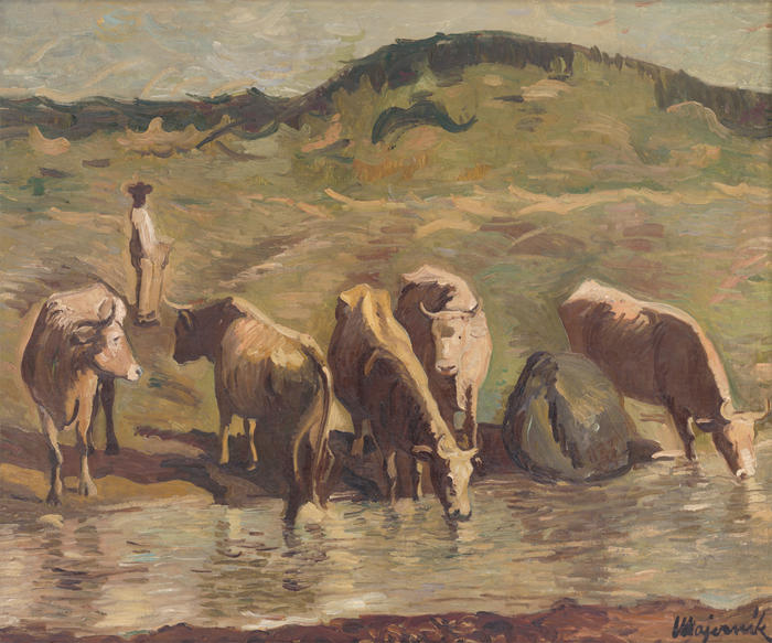 赛普里安·马耶尼克（Cyprián Majerník,斯洛伐克画家）高清作品-《夏天 (1940)》