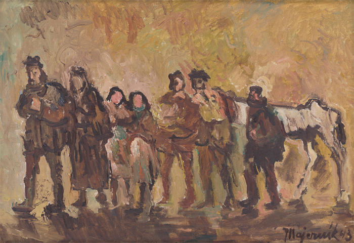 赛普里安·马耶尼克（Cyprián Majerník,斯洛伐克画家）高清作品-《流放者 (1943)》