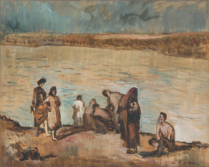 赛普里安·马耶尼克(Cyprián Majerník,斯洛伐克画家)高清作品-《贝兹多莫娃 (1942)》