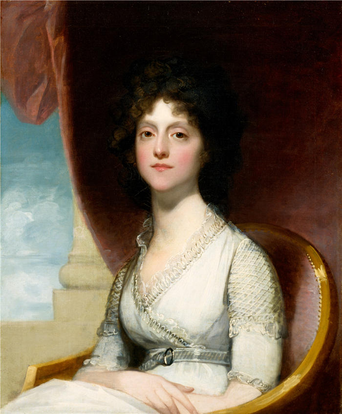 吉尔伯特·斯图尔特（Gilbert Stuart，美国画家）高清作品-《玛丽安·阿什莉·沃克》