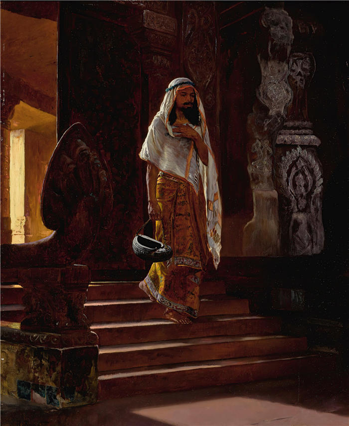 鲁道夫·恩斯特（Rudolf Ernst，奥地利画家）高清作品-《进入圣殿》