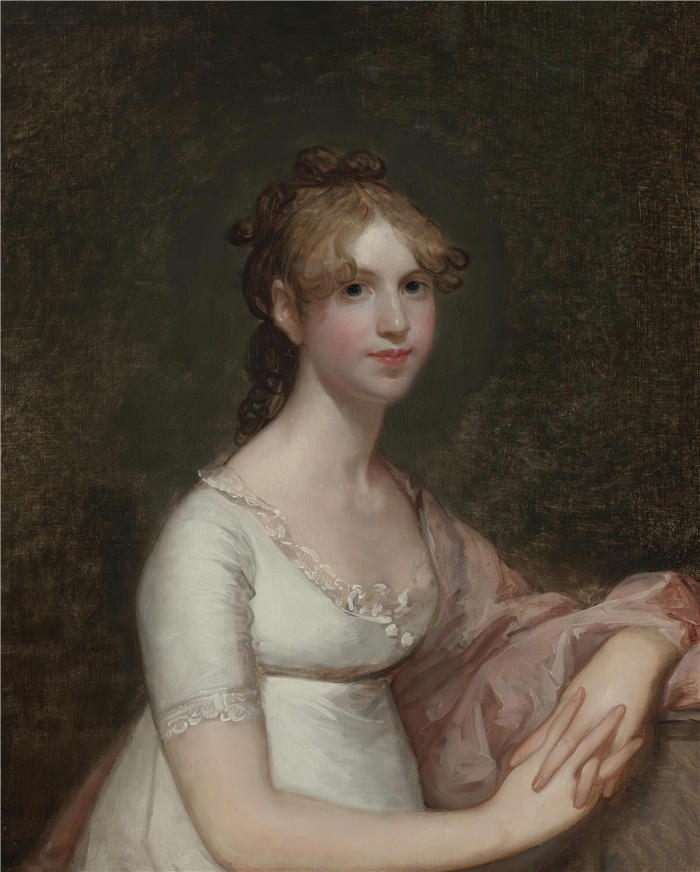 吉尔伯特·斯图尔特(Gilbert Stuart,美国画家)高清作品-《安娜鲍威尔梅森小姐(帕特里克格兰特夫人)(1804-05)》