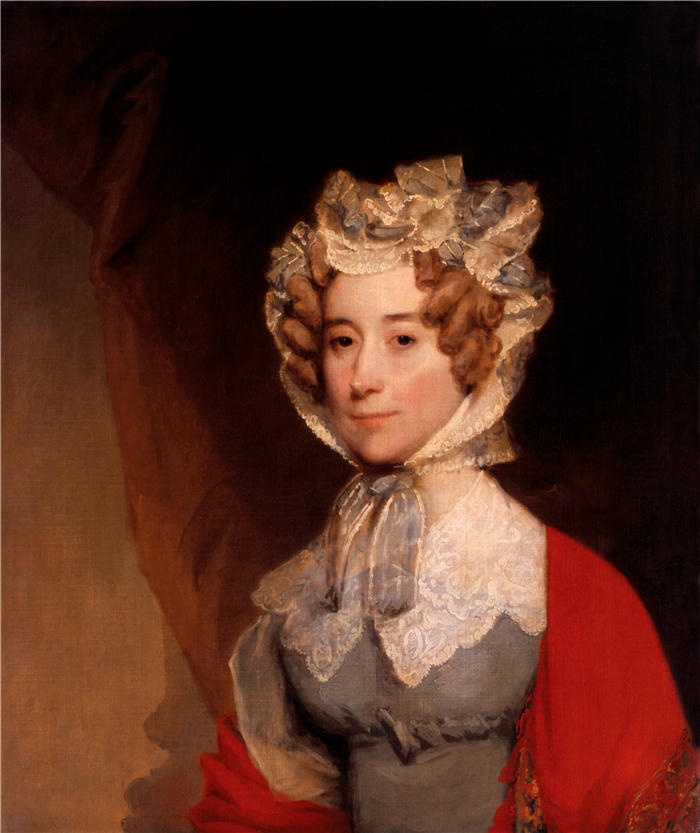 吉尔伯特·斯图尔特（Gilbert Stuart，美国画家）高清作品-《路易莎凯瑟琳约翰逊亚当斯（约翰昆西亚当斯夫人）》