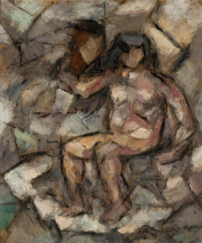 塔德乌什·马科夫斯基（Tadeusz Makowski，波兰画家 ）高清作品-《休息 (1912)》