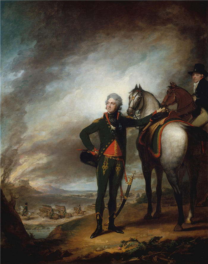 吉尔伯特·斯图尔特(Gilbert Stuart,美国画家)高清作品-《路易-玛丽,诺阿耶子爵 (1798)》