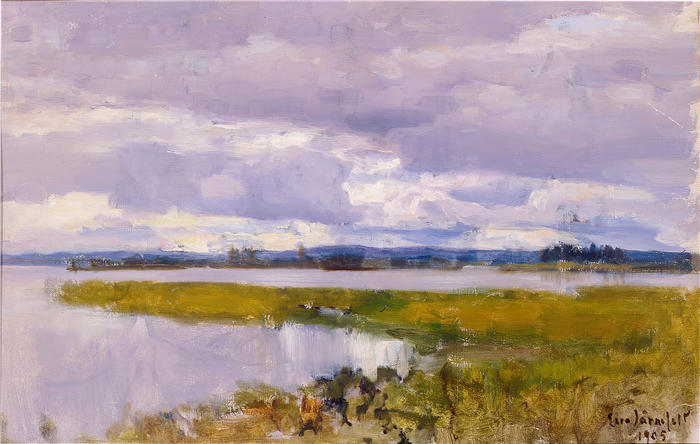 埃罗·杰内费尔特（Eero Järnefelt，芬兰画家）高清作品-《风景 (1905)》