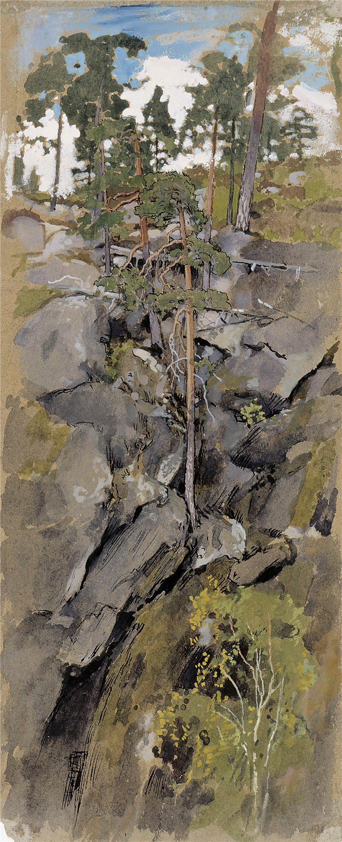 埃罗·杰内费尔特（Eero Järnefelt，芬兰画家）高清作品-《岩石森林》