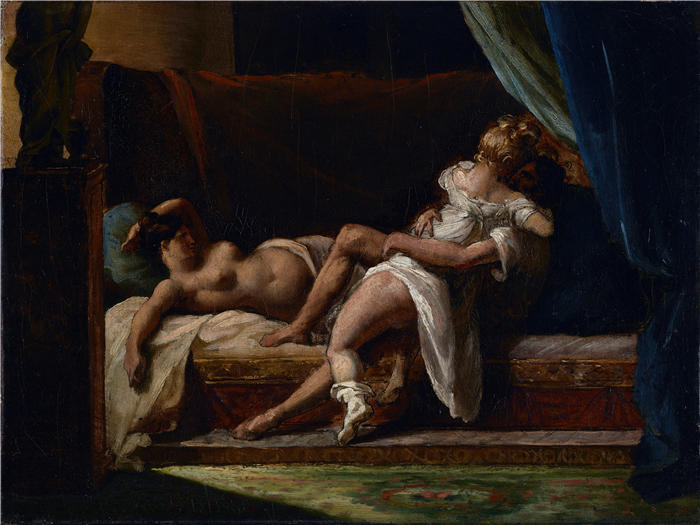 西奥多·杰利柯(Théodore Géricault，法国画家)高清作品-《三个情人 (1817–1820)》