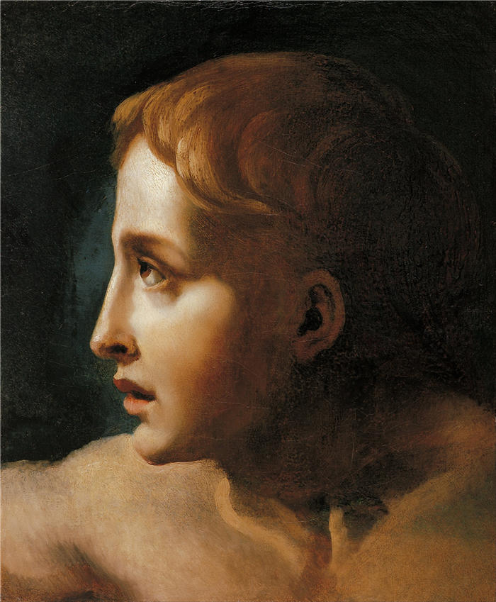 西奥多·杰利柯(Théodore Géricault，法国画家)高清作品-《青年团长（约 1821-1824 年）》