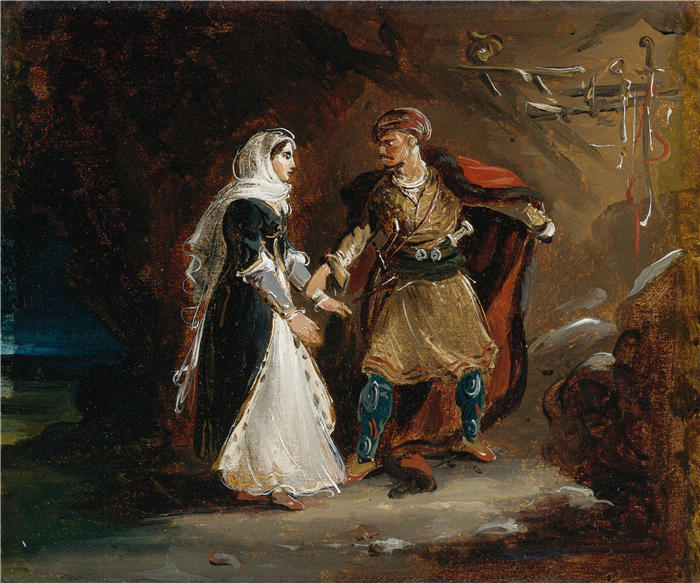 西奥多·杰利柯(Théodore Géricault，法国画家)高清作品-《未婚妻达比多斯 (1850)》