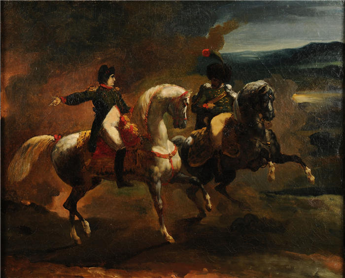 西奥多·杰利柯(Théodore Géricault，法国画家)高清作品-《拿破仑命令高级导游官（1812-1816）》