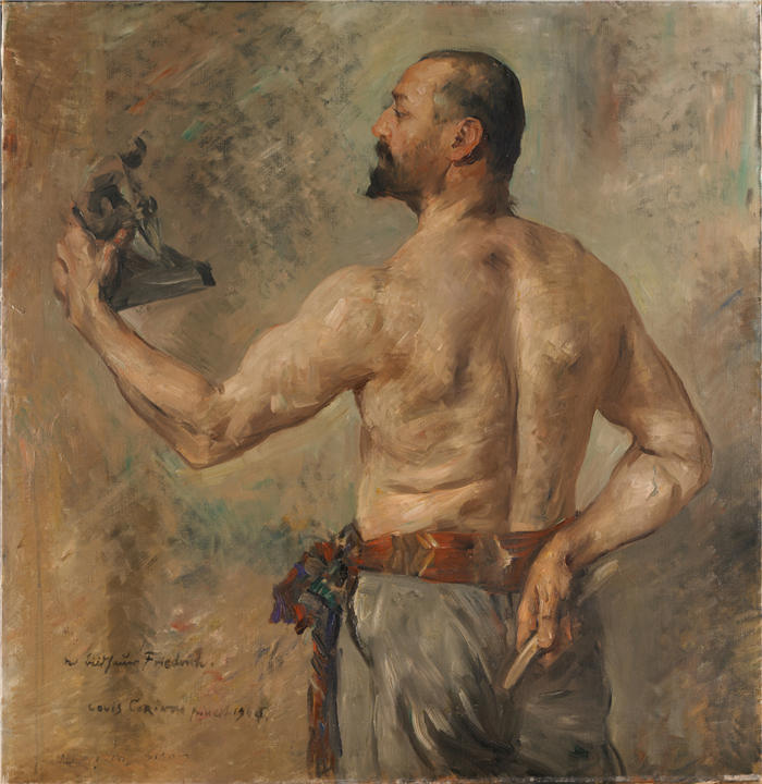 洛维斯·科林斯（Lovis Corinth，德国画家）高清作品-雕塑家弗里德里希的肖像（1904 年）