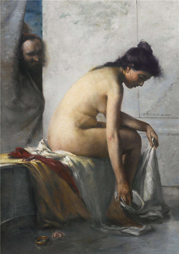 洛维斯·科林斯（Lovis Corinth，德国画家）高清作品-《苏珊娜·伊姆巴德 (1890)》