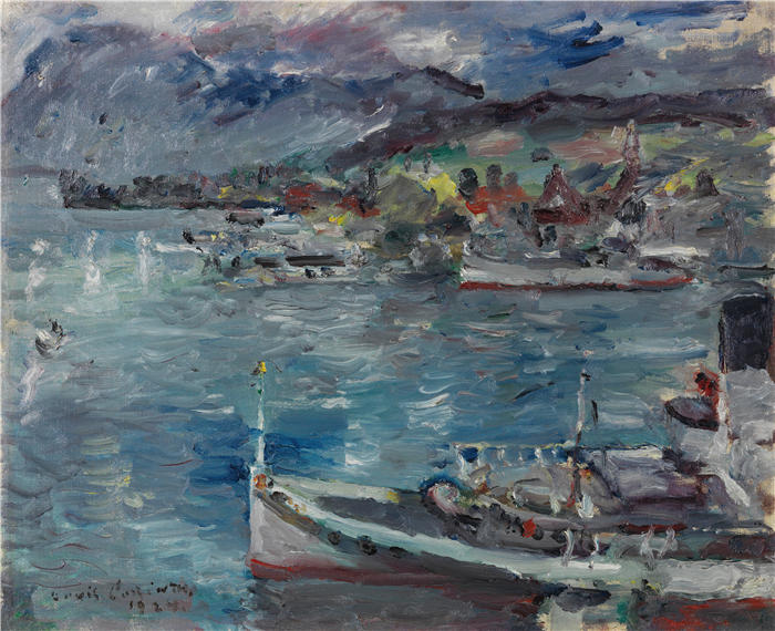 洛维斯·科林斯（Lovis Corinth，德国画家）高清作品-《早晨的卢塞恩湖（1924）》