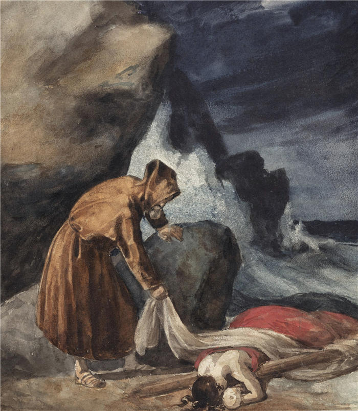 西奥多·杰利柯(Théodore Géricault,法国画家)高清作品-《暴风雨 (1811–1823)》