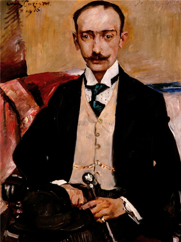 洛维斯·科林斯（Lovis Corinth，德国画家）高清作品-卡尔·施瓦茨博士的肖像（1916 年）